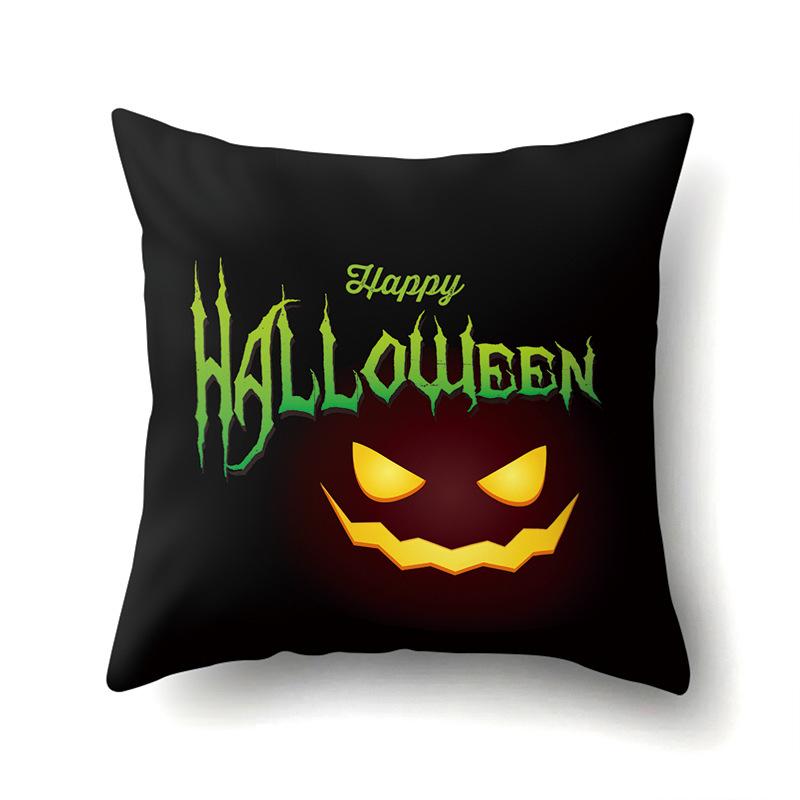 Halloween Polyester Kissenbezug Auto Lendenkissen Kürbis Sofa Kissenbezug Heim Wohnzimmer Kissenbezug
