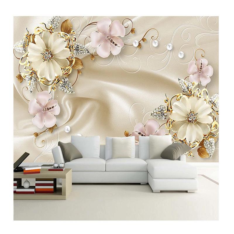 

Настенная роспись в европейском стиле, 3d ювелирные изделия, художественная Настенная роспись для гостиной, ТВ, фоновые обои для спальни 200 cm(W) x 140 cm(H)