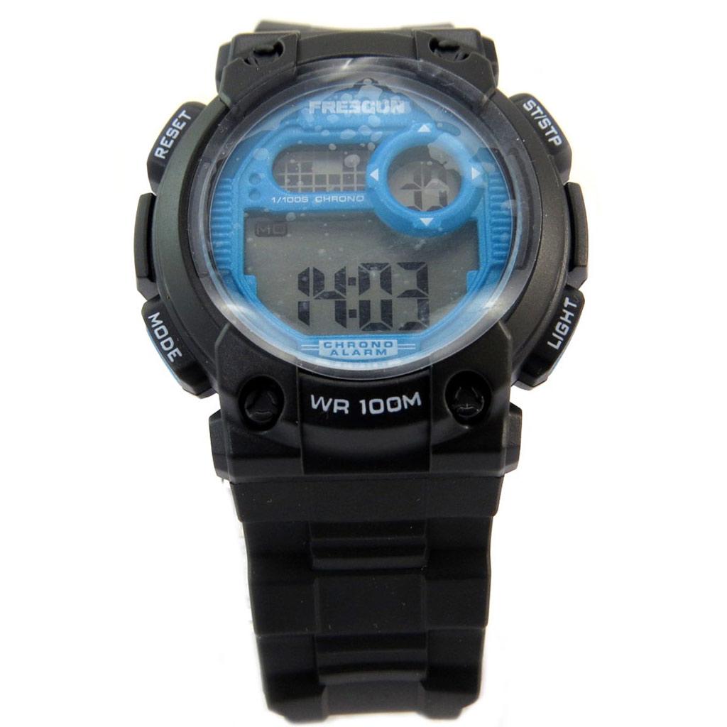 Freegun [P5345] - Montre étanche 'Freegun' noir bleu (digital) - 38 mm