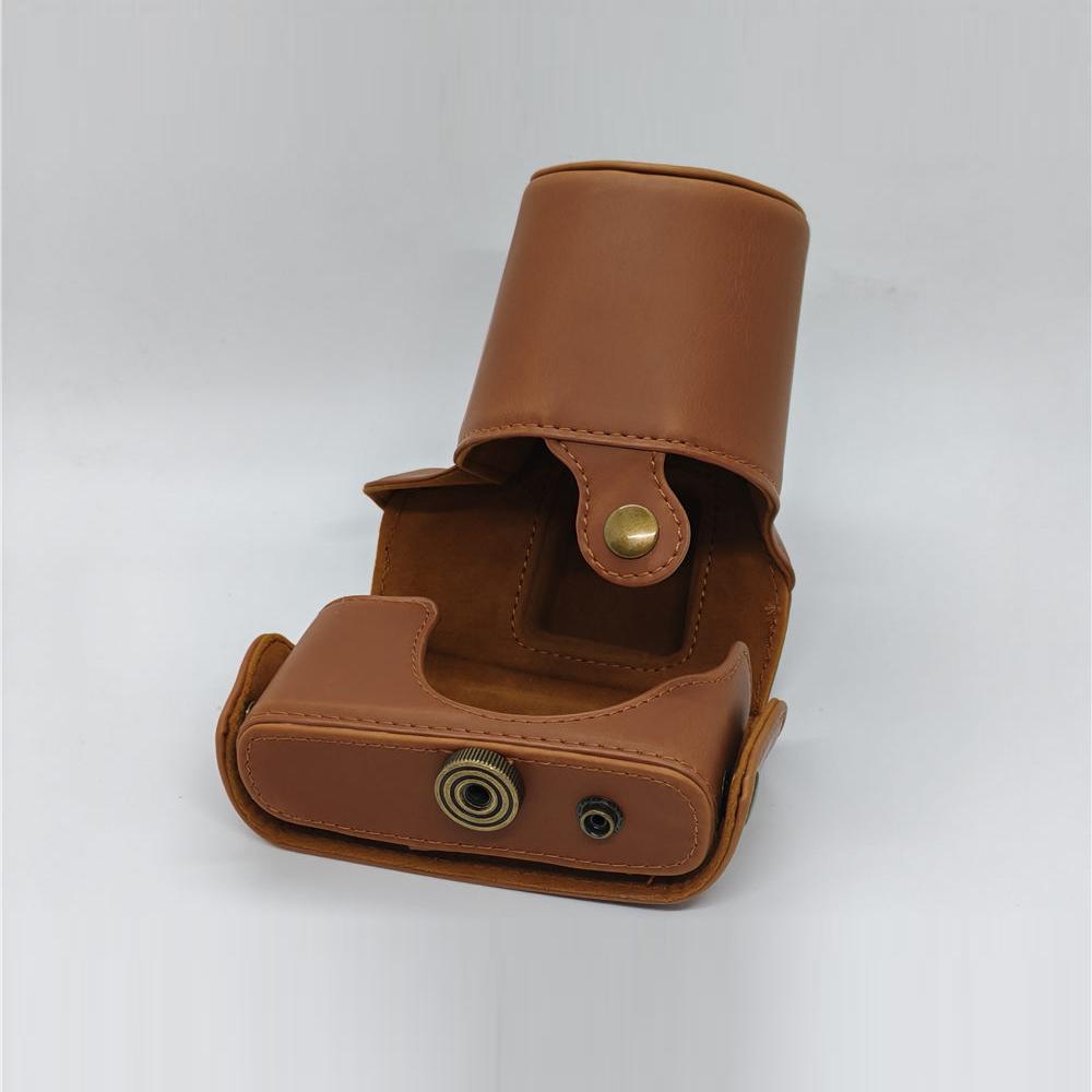PU Leather Camera Case Bag For Olympus EPL3 EPM1 E-PL3 E-PM1 Cover With Strap