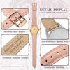 Anbeer 14mm Leather Watch Quick Elegant Watch Band for Pink with Rose Gold Buckle Strap, Release, Women,