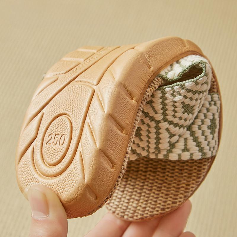 Linen Slippers Home Furnishing Women's Summer Slippers Indoor Hotel Sandals Non-slip Silent Slippers
