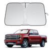 Custom Windshield Sun Shade for 2019-2025 Chevrolet/Chevy Silverado 1500 Sunshade Foldable Sun Visor Protector Blocks UV Rays