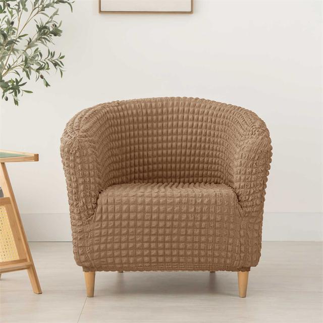 Solid Color Tub Chair Cover Spandex Stretch Club Armchair Covers Single Seat Sofa Slipcovers For Living Room Bar Coffee Shop