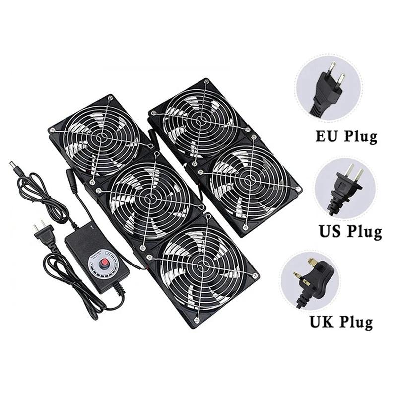 Multifunctional Exhaust Cooling Fan with Switch Cable for PC CPU Server Chassis Router Ventilation Fast Cooling System