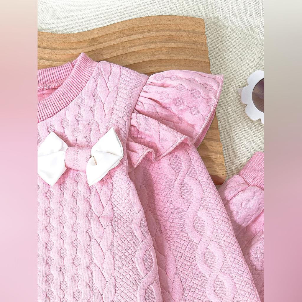 Kids Cartoon Casual Fashion Outfit Set Long Sleeve Top & Pants