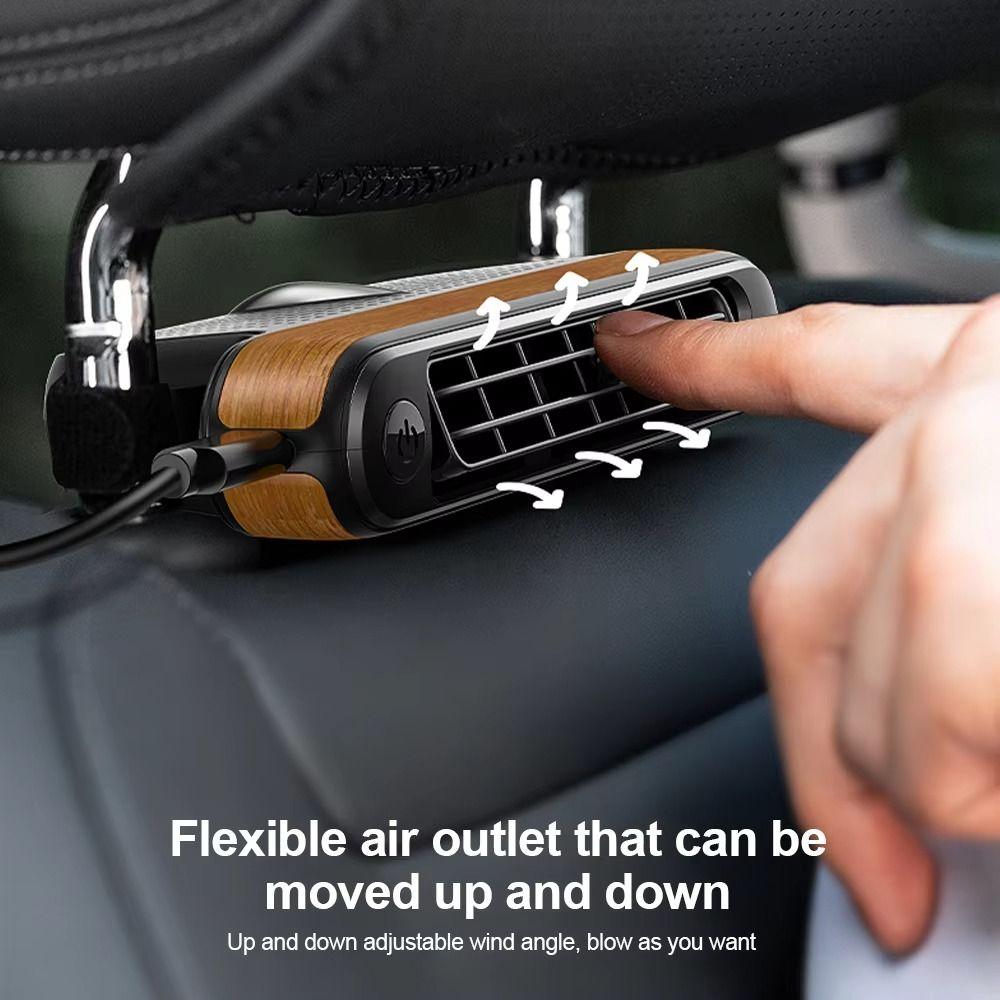 Air Cooling Car Interior Fan USB Powered Portable Car Fan Car Headrest Cooling Fan Summer Use