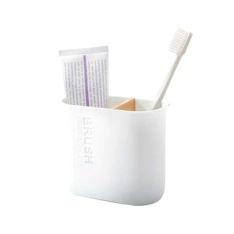 Washing Toothbrush Toothpaste Holder Liquid Soap Dispenser Box Pump Bottle Wash Toilet Brush Set