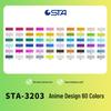 Sta 3203 Double-Ended Quick-Drying Oil-Based Marker Pen Set for Student Art & Indoor Design