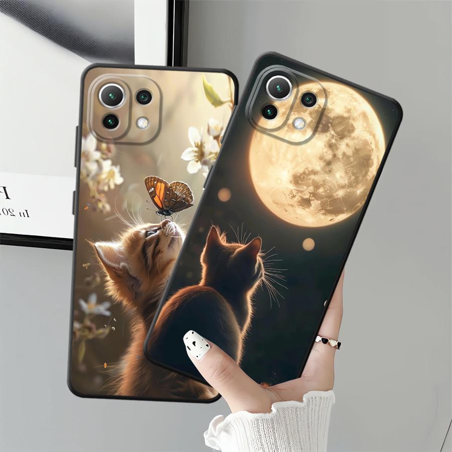 Cute Cat Funda Phone Cover Case for Xiaomi Mi 12X 11 12T Pro 11T 13 Lite 12 10T 14