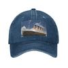 The most popular ship of all times, Titanic. Denim Fabric Cap Casual Baseball Caps Adjustable Hat Summer Unisex Baseball Hats