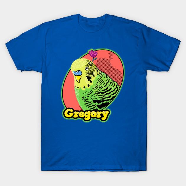 

Men Black Print T-shirt Gregory The Parakeet No-Cut Transfer Paper Print Cotton Tshirt 4XL королівський синій колір