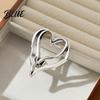 Lady Heart Ring Big Love Double-layered Exaggerated Style Hollow Shape