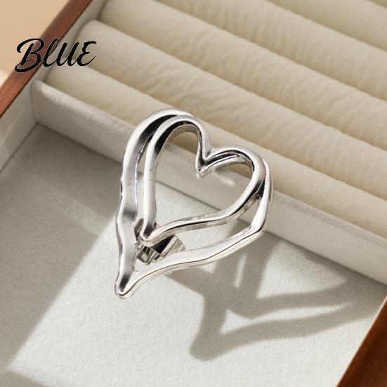 Lady Heart Ring Big Love Double-layered Exaggerated Style Hollow Shape