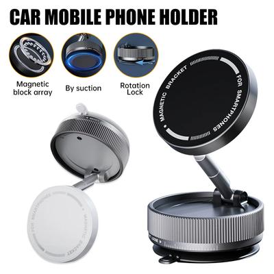 360 Degree Rotation Holder Vacuum Suction Magnetic Phone Stand Adjustable Foldable Storage Vacuum Suction Phone Holder Universal