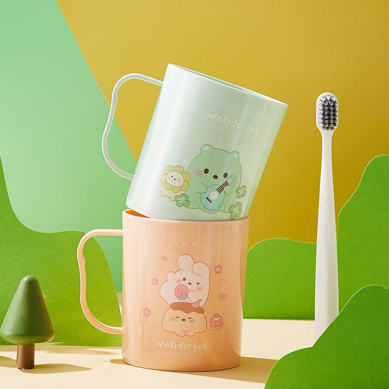 Niedlicher Mundspülbecher für ZuhauseDormitorium Studenten-ZahnbürstenbecherCartoon Paar Putzbecher