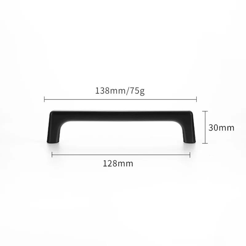 WV Black Kitchen Cabinet Storage Handles 96-320mm Dressers Cupboard Closet Wardrobe Door Drawer Knobs Furniture Hardware Pulls