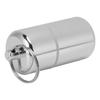Aluminum Keychain Tablet Storage Box with Hanging Ring Waterproof Outdoor Mini Medicine BottleSilver