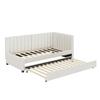 Guest Bed Upholstered 90x200cm, Pull-Out Sofa Bed, Multifunctional with Slatted Pillow Frame, Youth Beds Children Beds, Velvet Fabric Gray Double