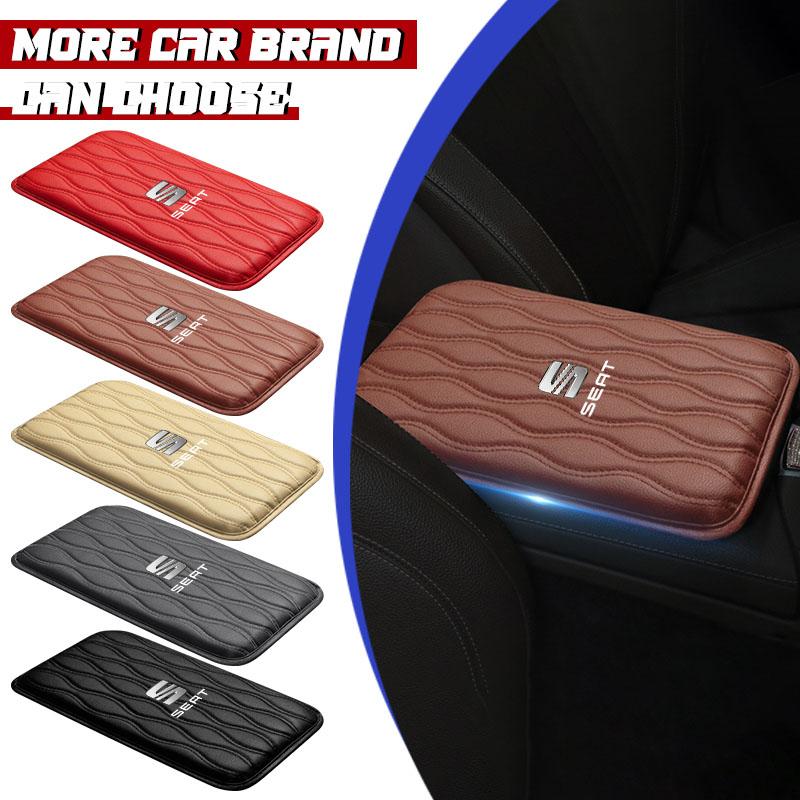 Leather Auto Armrest Pads Protective Waterproof Hand Cushion Car Styling for SEAT Leon 5F Ibiza 5 6 MII Altea Toledo 3 Cordoba Alhambra MK3