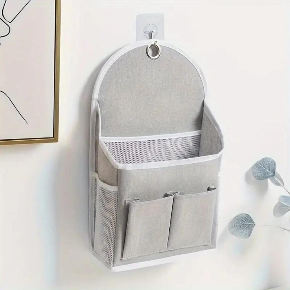 Wall Mounted Storage Bag, Hanging Storage Bag with Side Pocket, Home Organizer for Bedroom, Living Room, Office, Dormitory