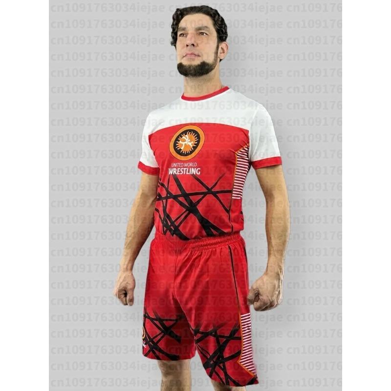 2026 Summer Freestyle Wrestling Set: Breathable, Quick-Drying Y2K Style Short-Sleeve T-Shirt + Shorts Two-Piece Set, Unisex