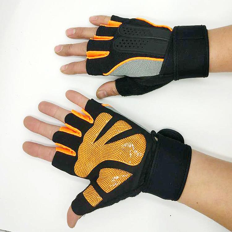 Gloves Men and Women Half Finger Non-slip Wrist Guards Silicone Non-slip Breathable Weightlifting Outdoor