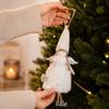Plush Doll Ornament with Long Hat, Christmas Tree Hanging Decoration for Girls