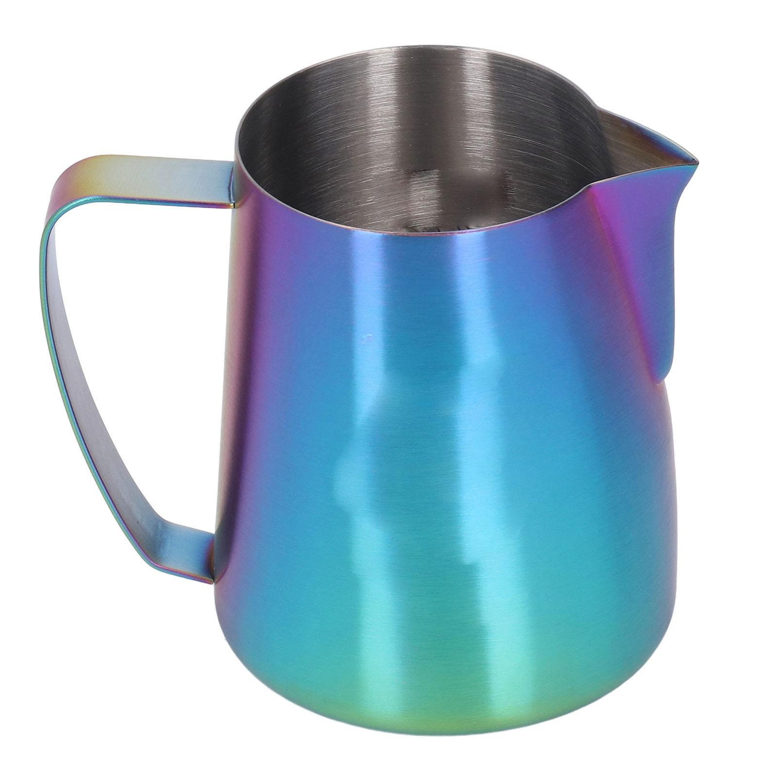 

Frothing Pitcher Eagle Spout Prevent Spilling 304 Stainless Steel Frother Cup with Handle for Milk Coffee 420ml