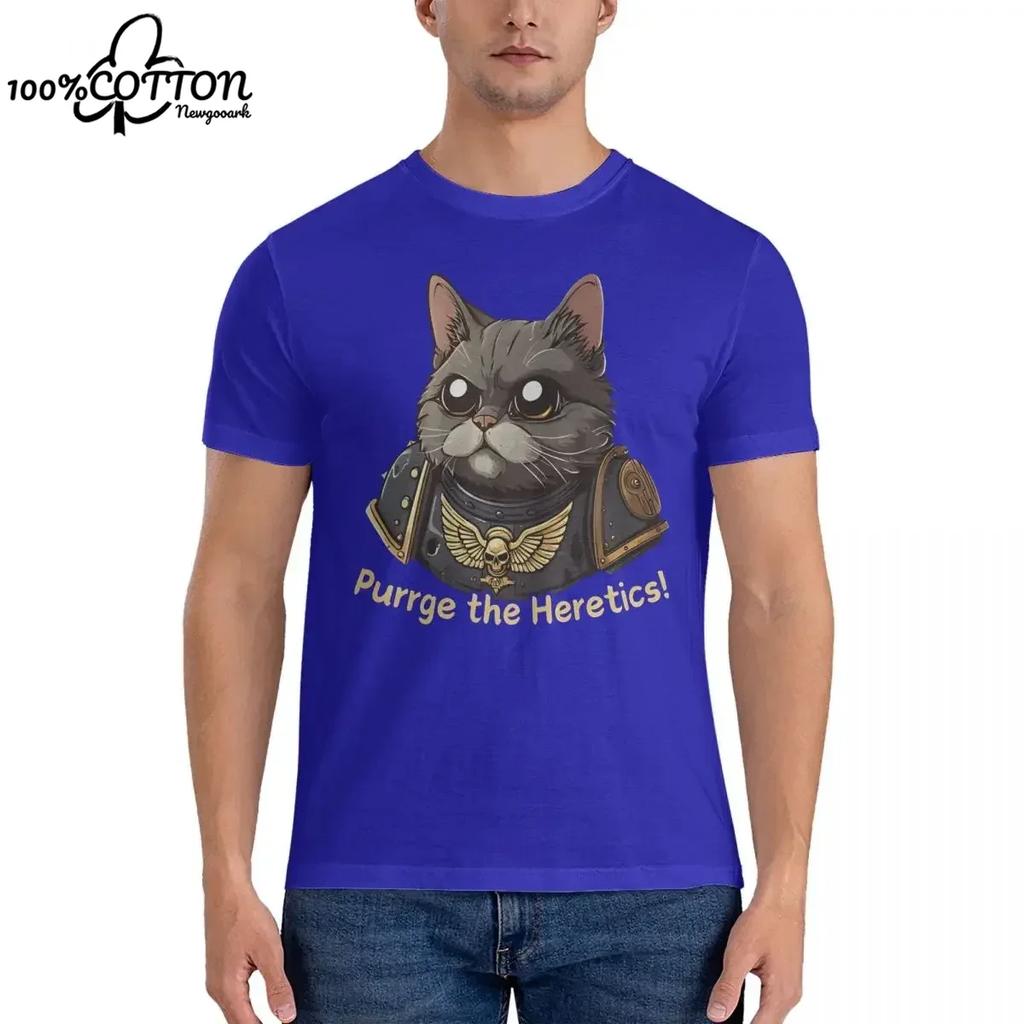 100% Cotton T Shirt Purrge The Heretics Men's W-Warhammer 40k Vintage Tees Short Sleeve O Neck T-Shirt New Arrival Tops