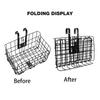 Metal Wire Ebike Basket Rust Proof Quick Release Frame Basket Non-Slip Fold-Up Bike Cargo Rack for Outdoor Cycling Travel Basket