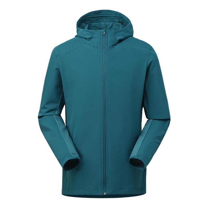 Quick-Dry Unisex Hooded Sport Jacket - Breathable, Skin-Friendly, Water-Repellent for Hiking & Camping