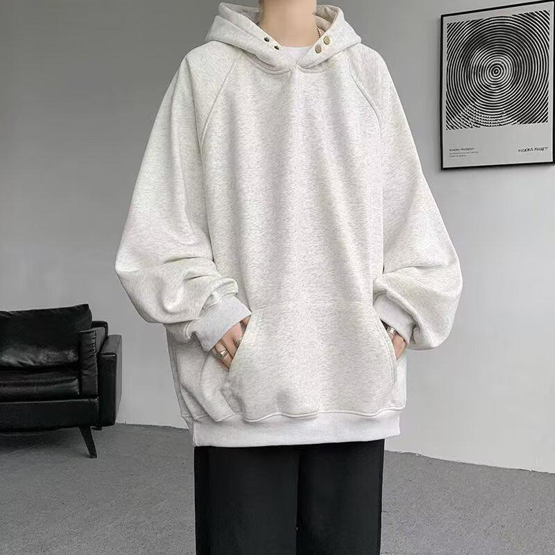 Men s American Retro Velvet-Lined Hoodie: Autumn/Winter Streetwear Jacket, Hong Kong Style, Trendy Casual for Couples 5XL