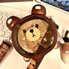 750ML Cute Bear Kettle Straw Water Cup Summer Straw Bottle Plastic Straw Drinking Cup Ka-waii Children Water Cup For School