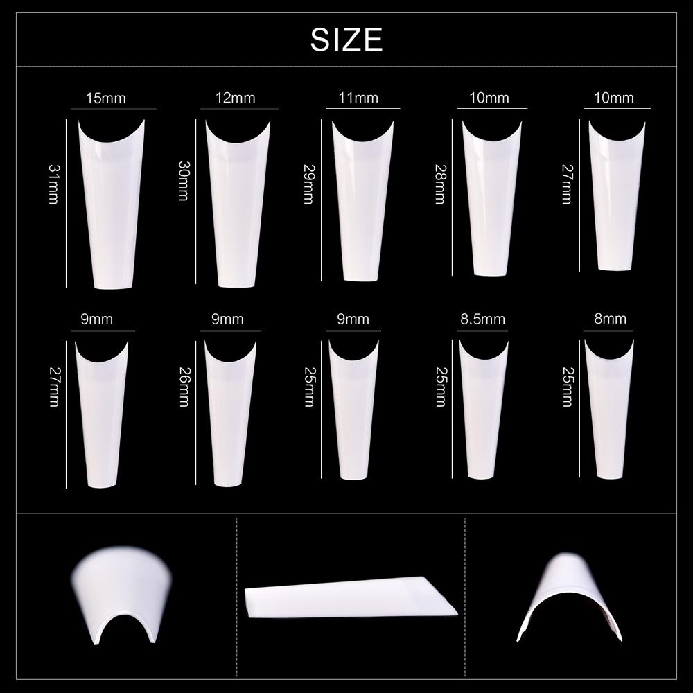 kads 500pcs ABS Nail Tips French Nails for Acrylic False Nails Press On Fake Nails Manicure Tools