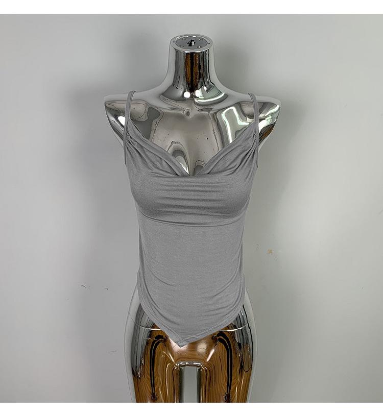 Korejský zeštíhlující bodycon set: Nařasené tílko a krátký kardigan pro ženy