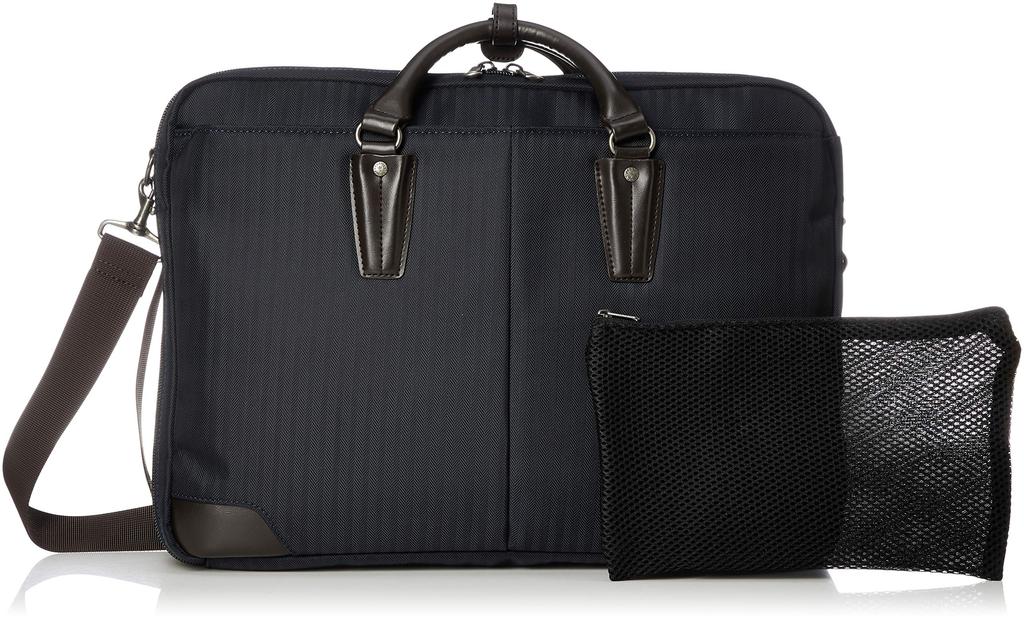 Basis Tokyo PROPS A4 Business Bag, Herringbone, Navy
