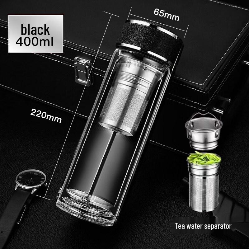 ZISIZ Double-Layer Glass Tea Cup