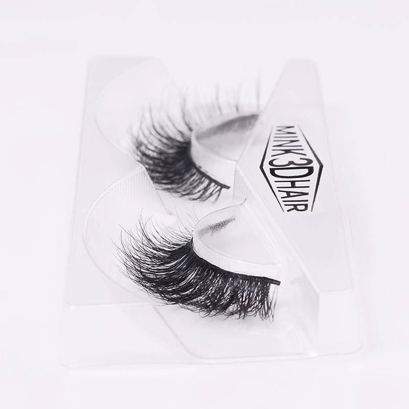 Natural Black Eyelashes 100% Real Mink Hair Strip False Eyelashes Handmade Crossing Mink Eye Lashes