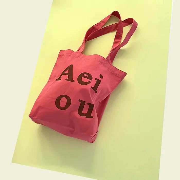 Aeiou Logo Bag (Cotton 100%) Raspberry