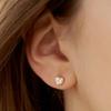 [Silver925]Clear Daily Bezel Earring_EC1734