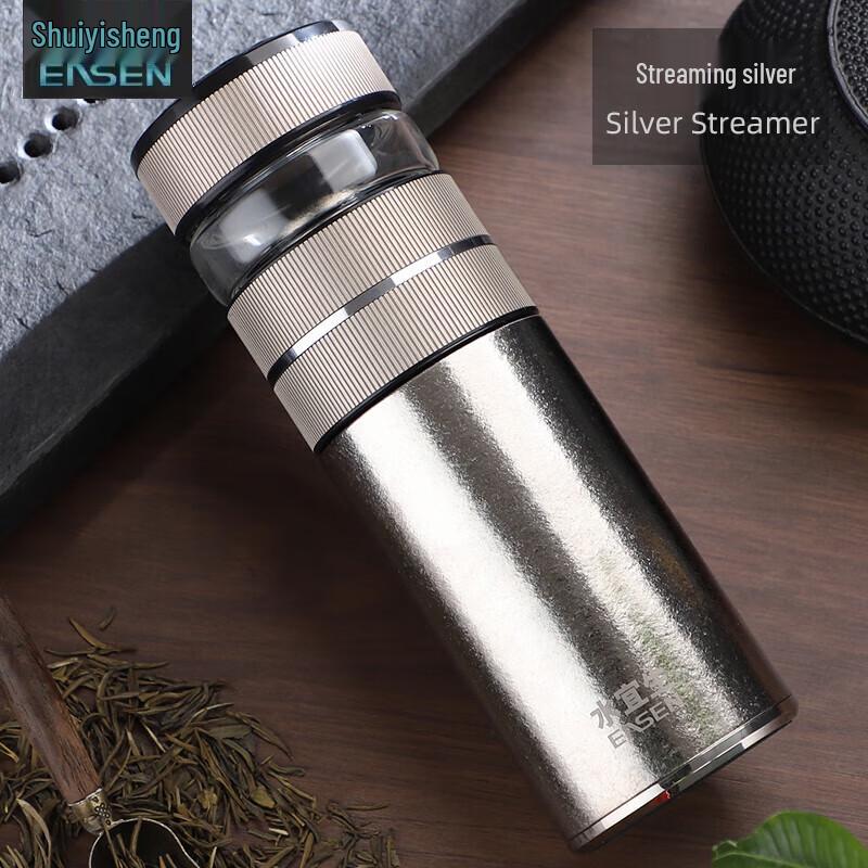 Shui Yisheng Double-Wall Glass Tea Infuser Mug