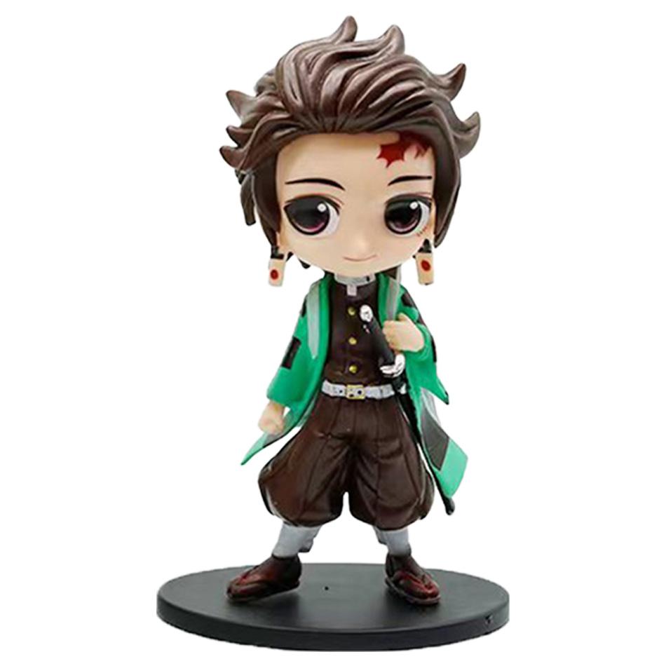 14Cm Anime Figure Nezuko Tanjirou Zenitsu Inosuke Kyoujurou Giyuu Kawaii Qposket Pvc Model Toys Children Gift