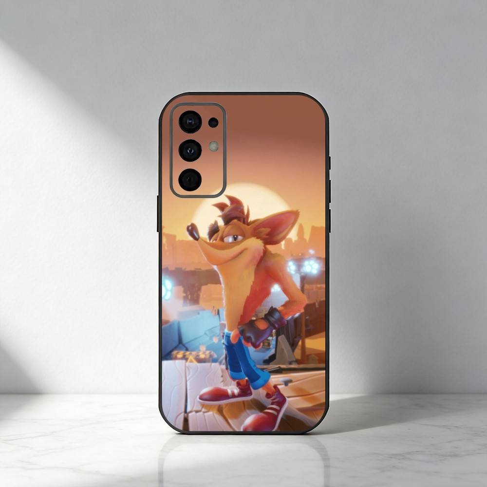 C-Crash-B-Bandicoots-Game Phone Case For Samsung S25,S24,S21,S22,S23,S30,Ultra,S20,Plus,Fe,Note,5G Black Cover