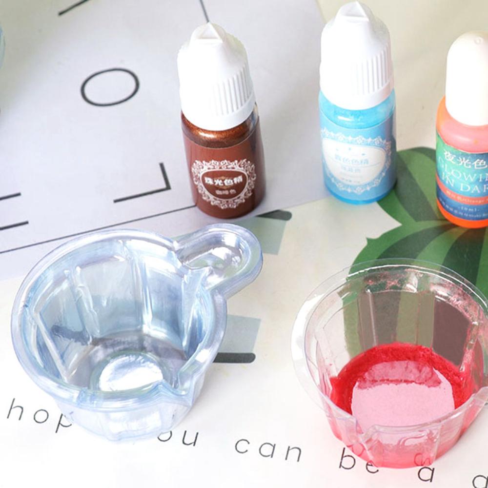 50pcs Resin Epoxy Transparent Plastic Liquid Container Dispensing Cups Palette Cup Mixing Tool