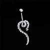 Women'S Belly Button Navel Ring Silver Snake Body Piercing Jewelry