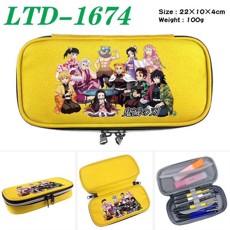 Demon Slayer Print School Handheld Pencil Case Stationery Box