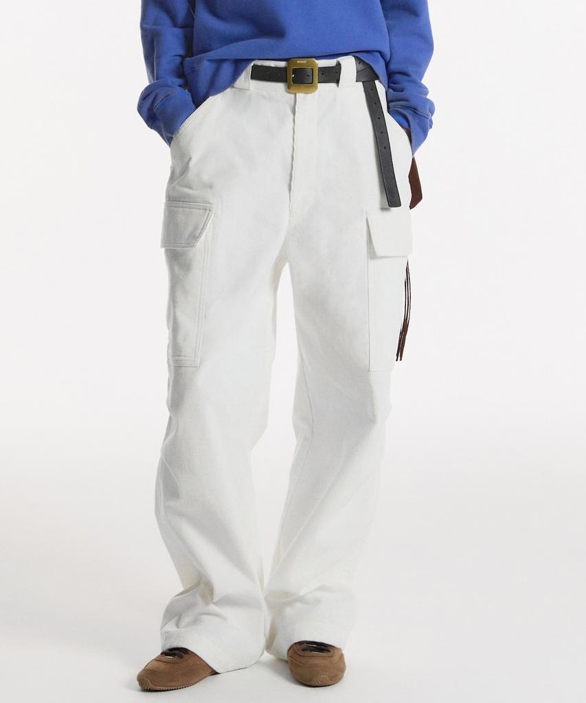 NOHANT Corduroy Cargo Pants White