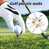 1 Set 83MM Golf Tee with Anti-lost Cartoon Tee Hanger Sharp Tip Golf Ball Holder Golf Training Aid Spike Golf Accessories Golfer Gifts