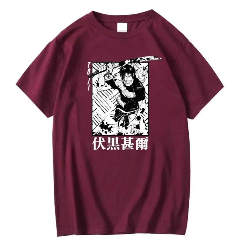 Jujutsu Kaisen Graphic T-shirt Japanese Anime Hip Hop Top Unisex T-shirt Unisex Clothing Short Sleeve Toji Fushiguro Style T-shirt